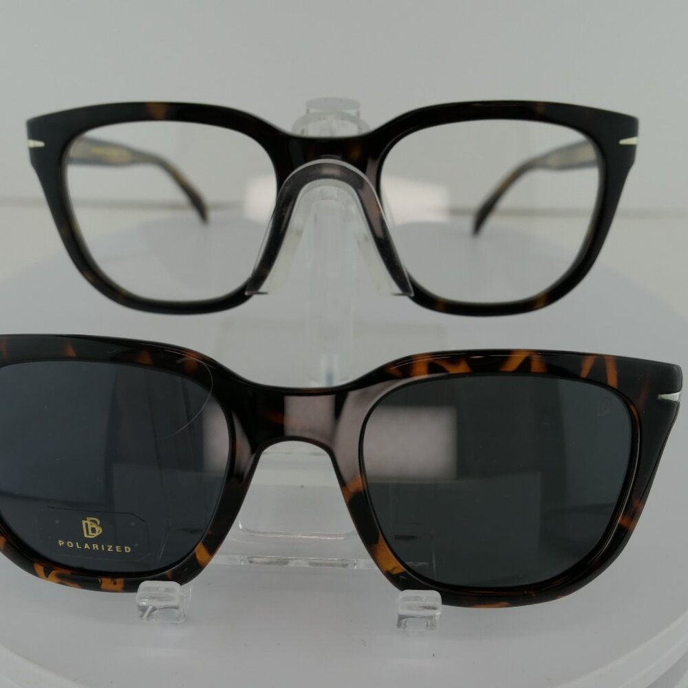 DAVID BECKHAM DB 7043  (086) HAVANA 50-21-145 Magnetic Clip EYEGLASS FRAMES